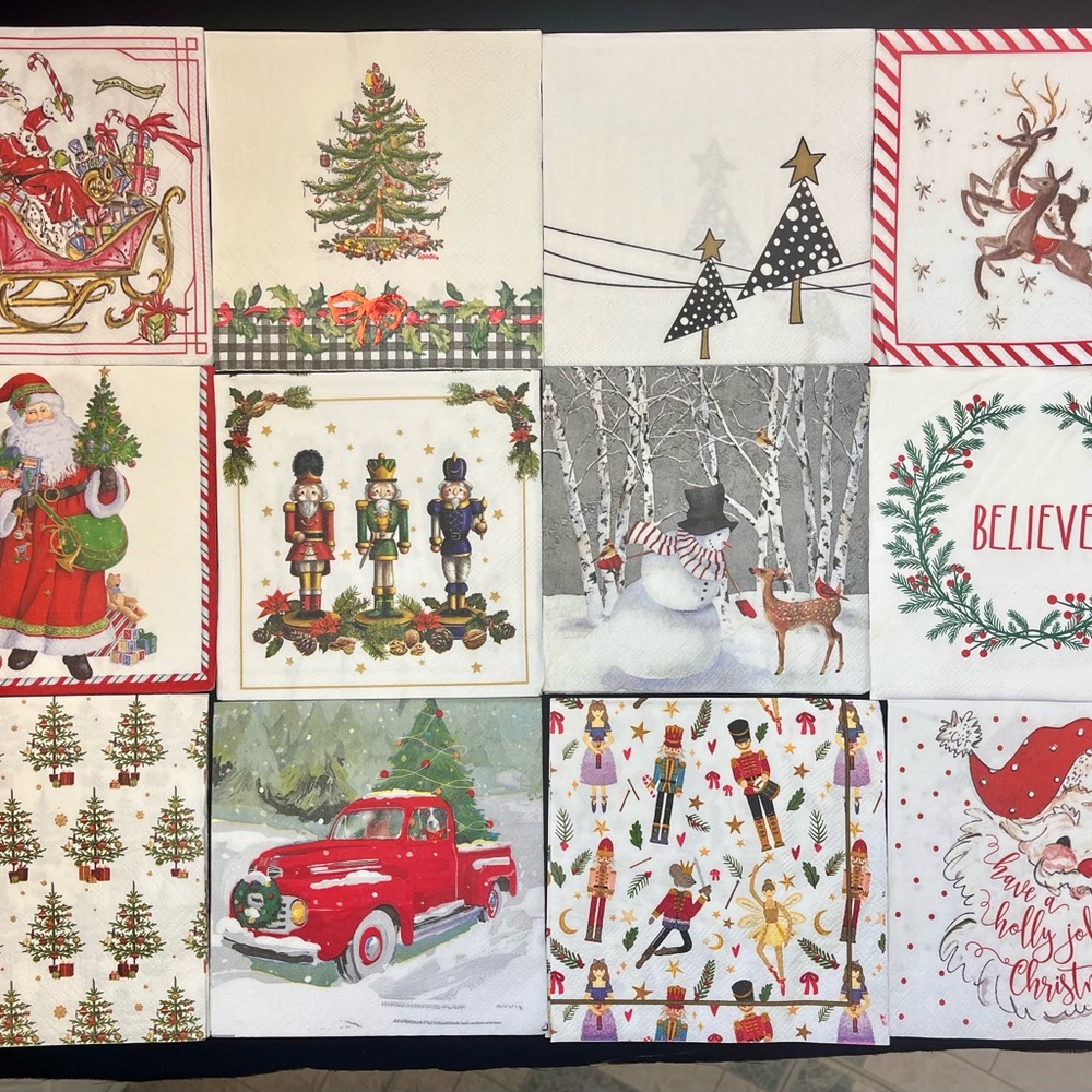 Festive Holiday Napkin Set - Multicolor